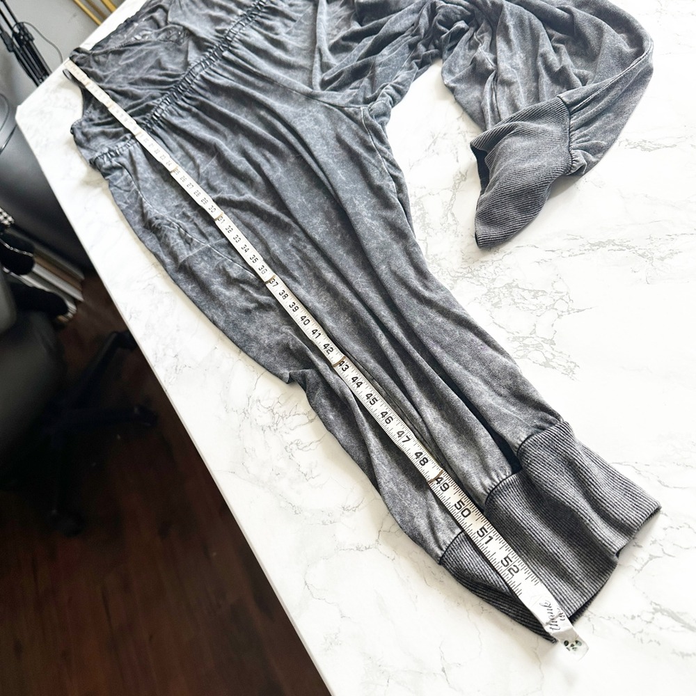 TORRID Love Sick Gray Acid Wash Sleeveless Hooded Jumpsuit Women's Plus Size 1X - Picture 12 of 12